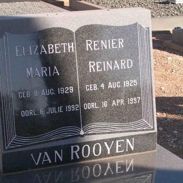 ROOYEN Renier Reinard, van 1925-1997 &amp; Elizabeth Maria 1929-1992