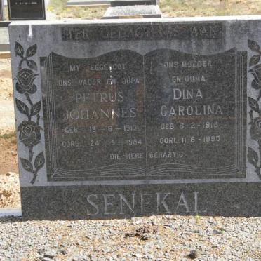 SENEKAL Petrus Johannes 1913-1984 &amp; Dina Carolina 1916-1995