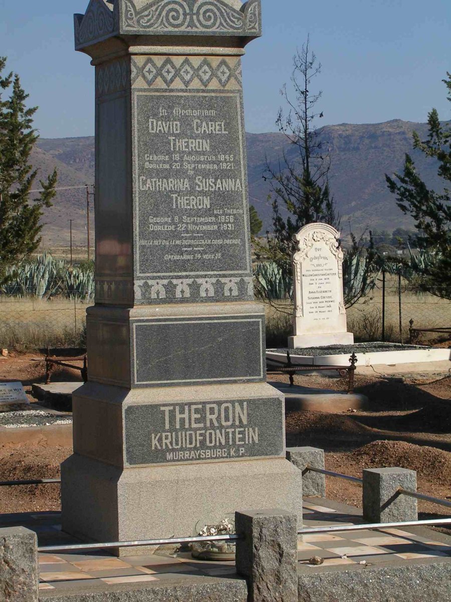 THERON David Carel 1845-1921 &amp; Catharina Susanna THERON 1856-1931