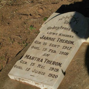 THERON Jannie 1917-1918 :: THERON Martha 1919-1920