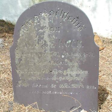 KOCK M.J., de  -1871