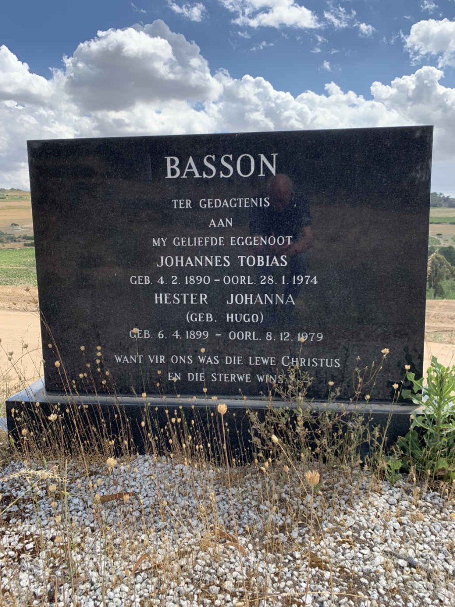 BASSON Johannes Tobias 1890-1974 &amp; Hester Johanna HUGO 1899-1979