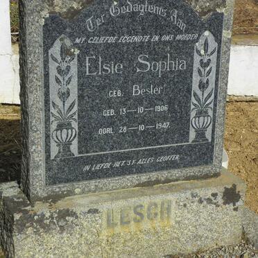 LESCH Elsie Sophia nee BESTER 1906-1947