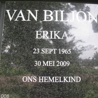 BILJON Erika, van 1965-2009