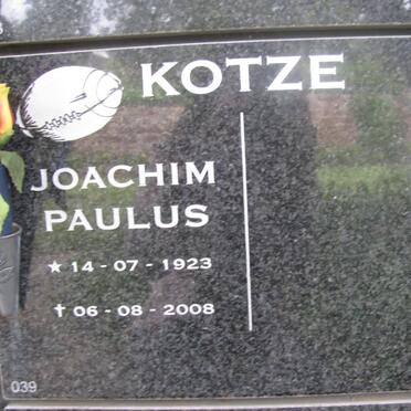 KOTZE Joachim Paulus 1923-2208