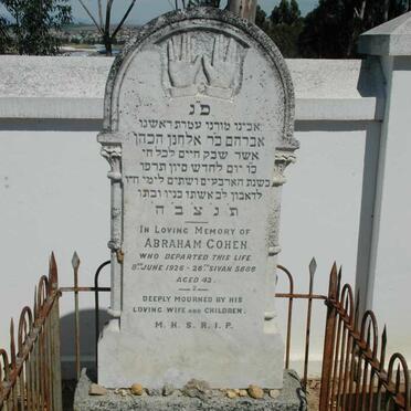 COHEN Abraham -1926