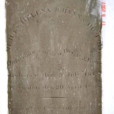 ROUX Helena Johanna nee DU TOIT 1818-1848