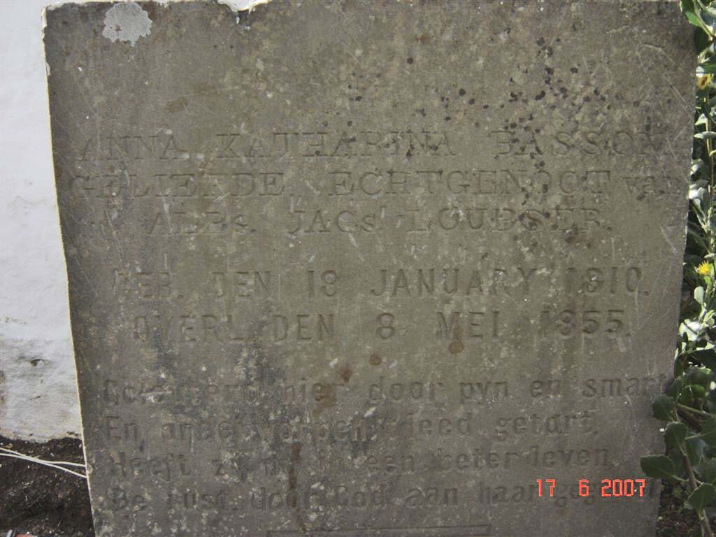 BASSON Anna Katharina 1810-1855