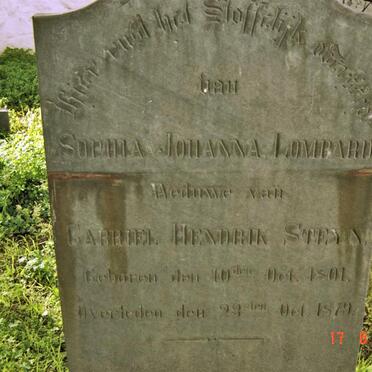 STEYN Sophia Johanna nee LOMBARD 1801-1879