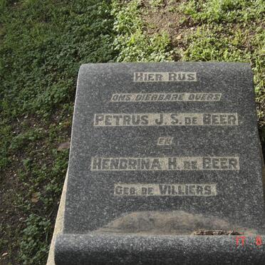 BEER Petrus J.S., de &amp; Hendrina H. DE VILLIERS