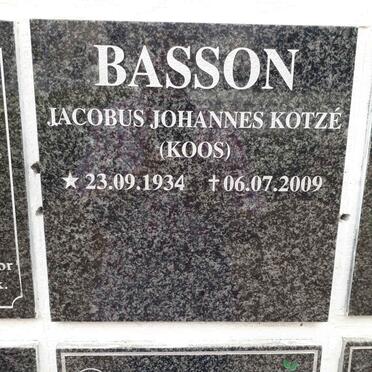 BASSON Jacobus Johannes Kotze 1934-2009
