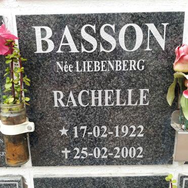 BASSON Rachelle nee LIEBENBERG 1922-2002