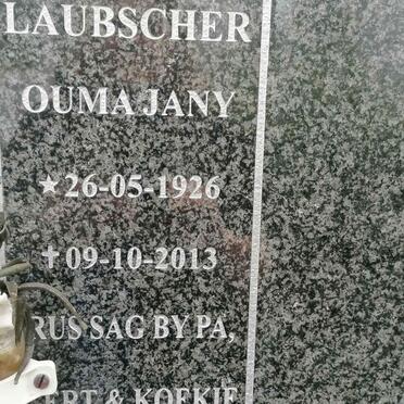 LAUBSCHER Jany 1926-2013