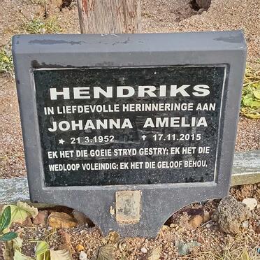 HENDRIKS Johanna Amelia 1952-2015