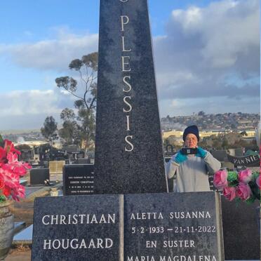 PLESSIS Christiaan Hougaard, du 1931-1986 &amp; Aletta Susanna 1933-2022