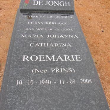 JONGH Maria Johanna Catharina, de nee PRINS 1940-2008