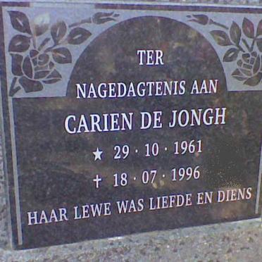 JONGH Carien, de 1961-1996