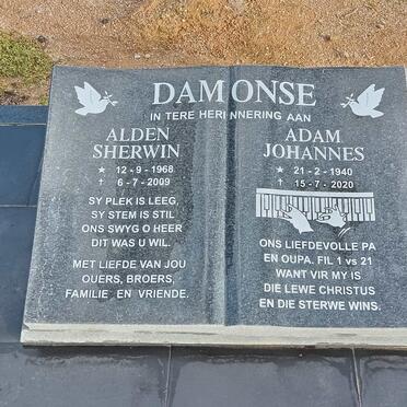 DAMONSE Adam Johannes 1940-2020 :: DAMONSE Alden Sherwin 1968-2009