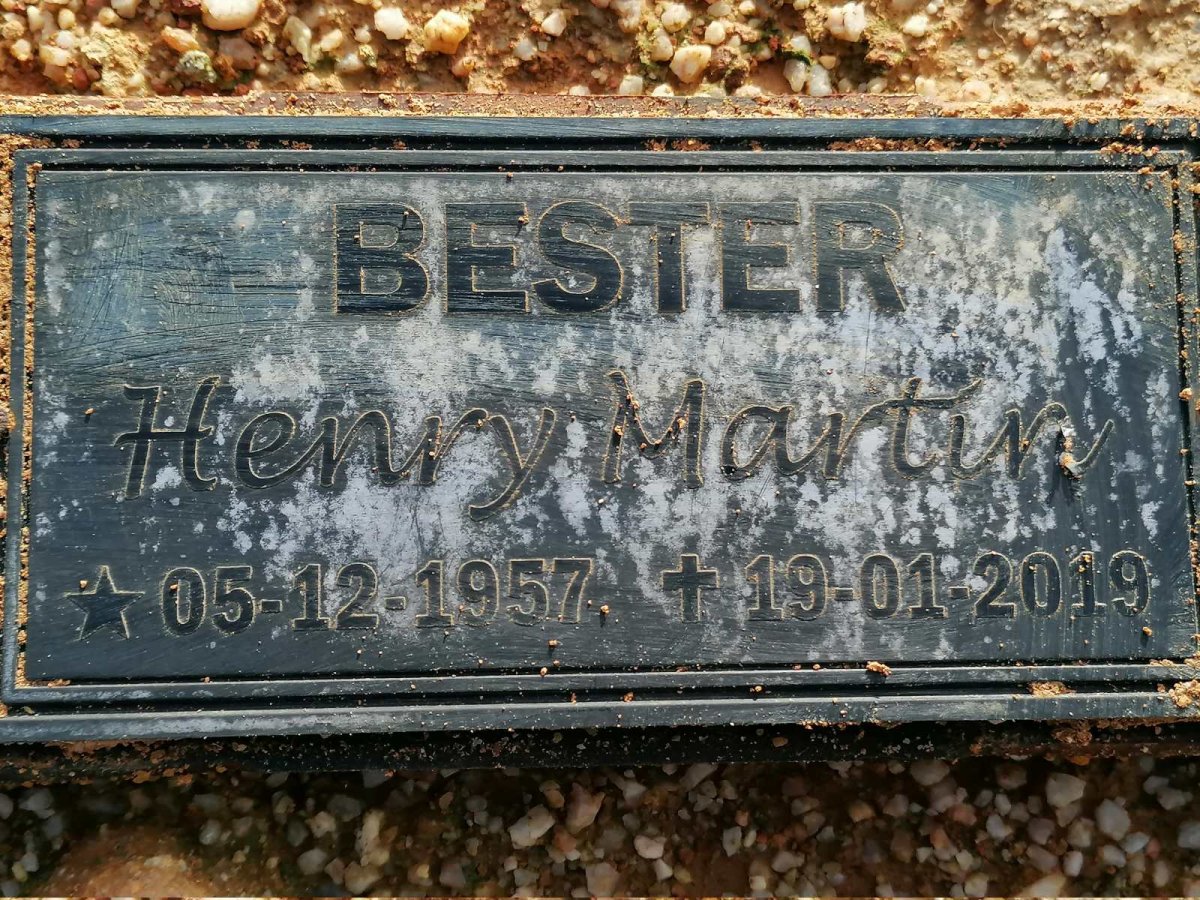 BESTER Henry Martin 1957-2019