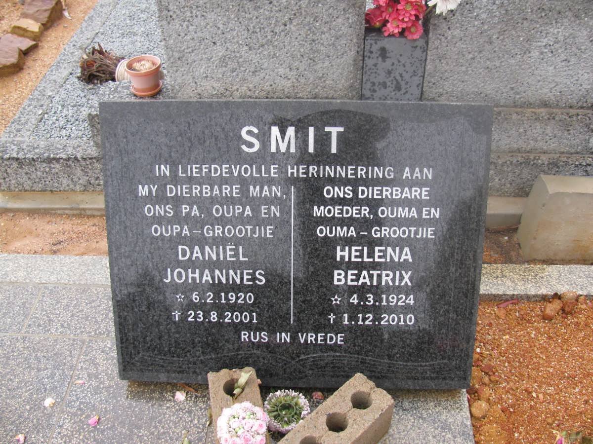 SMIT Daniël Johannes 1920-2001 &amp; Helena Beatrix 1924-2010