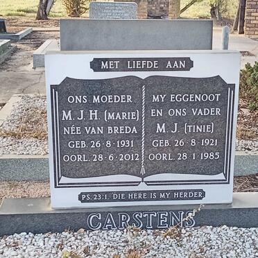 CARSTENS M.J. 1921-1985 &amp; M.J.H. VAN BREDA 1931-2012