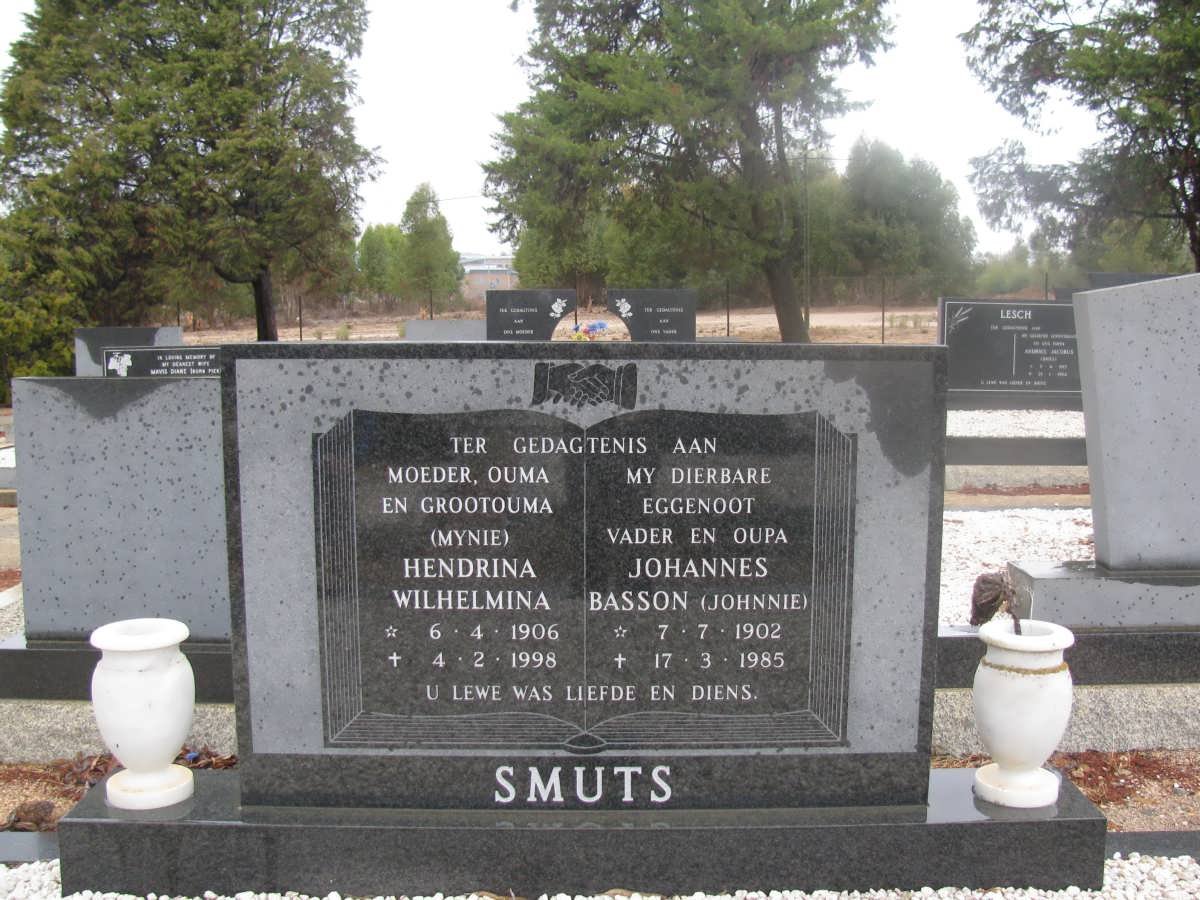 SMUTS Johannes Basson 1902-1985 &amp; Hendrina Wilhelmina 1906-1998