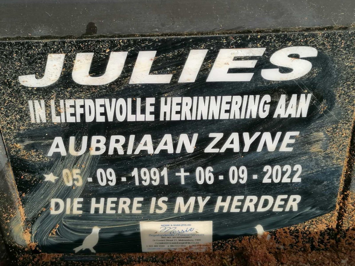 JULIES Aubriaan Zayne 1991-2022