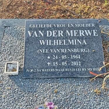 MERWE Wilhelmina, van der nee VAN RENSBURG 1964-2012