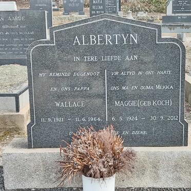 ALBERTYN Wallace 1921-1962 &amp; Maggie KOCH 1924-2012