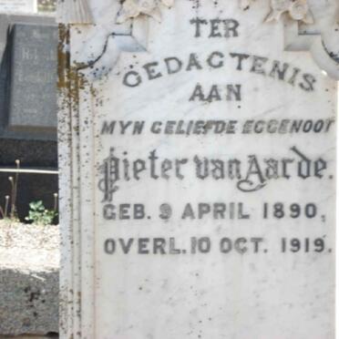 AARDE Pieter, van 1890-1919