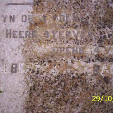ALBERTYN Hendrik F. &amp; ? RABE