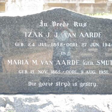 AARDE Izak J.J., van 1858-1945 &amp; Maria M. SMUTS 1865-1951
