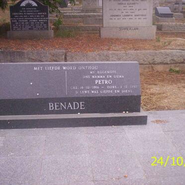 BENADE Petro 1916-1992