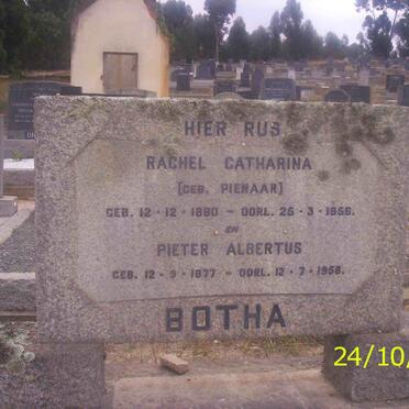 BOTHA Pieter Albertus 1877-1958 &amp; Rachel Catharina PIENAAR 1880-1956