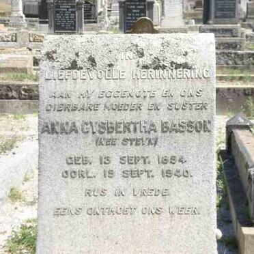 BASSON Anna Gysbertha née STEYN 1894-1944