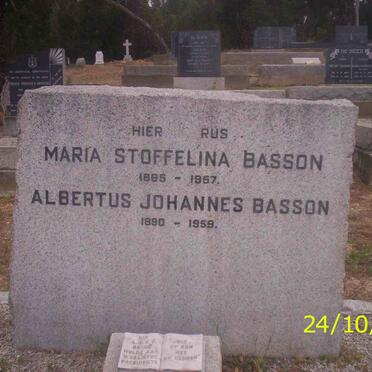 BASSON Albertus Johannes 1890-1959 &amp; Maria Stoffelina 1885-1957