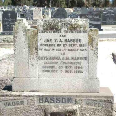 BASSON Jan T.A. -1951 &amp; Catharina J.M. COMBRINCK 1864-1952