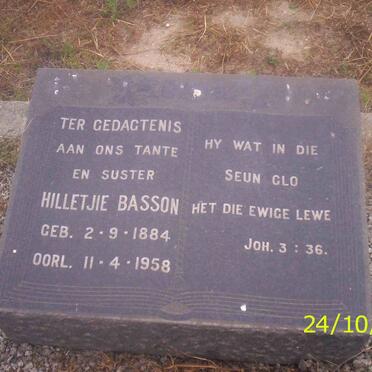 BASSON Hilletjie 1884-1958