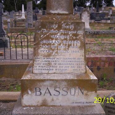 BASSON Jacobus Adriaan 1868-1909