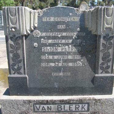 BLERK Simon Petrus, van 1890-1950