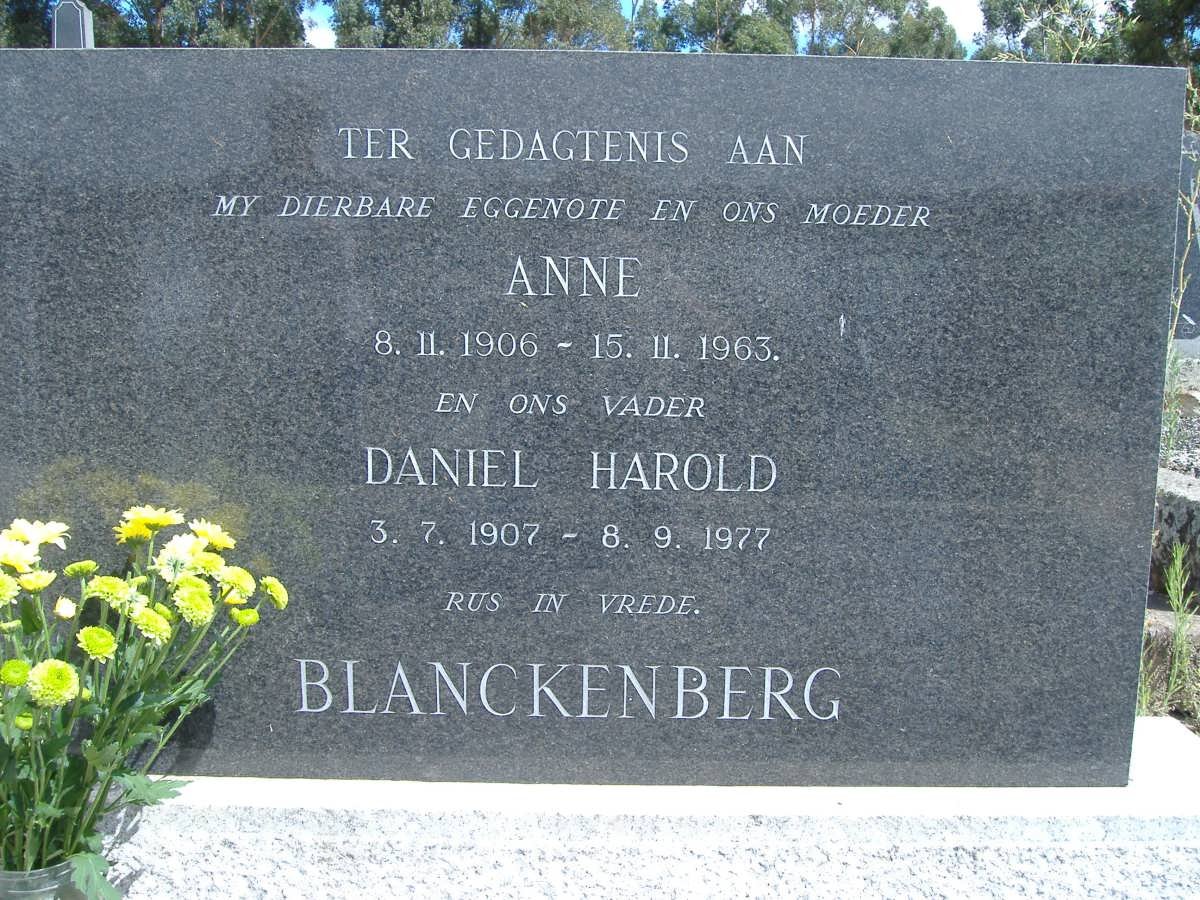 BLANCKENBERG Daniel Harold 1907-1977&amp; Anne 1906-1963