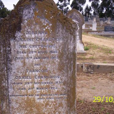 CHANCUION Francois Daniel 1833-1902 &amp; Johanna Madeline CRUYWAGEN 1836-1902