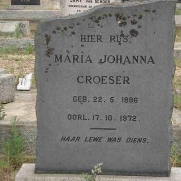 CROESER Maria Johanna 1886-1972