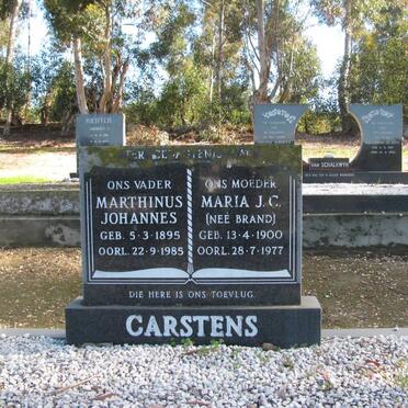 CARSTENS Marthinus Johannes 1895-1985 &amp; Maria J.C BRAND 1900-1977
