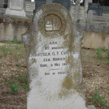 CROESER Dorothea G.F. nee RORICH -190?