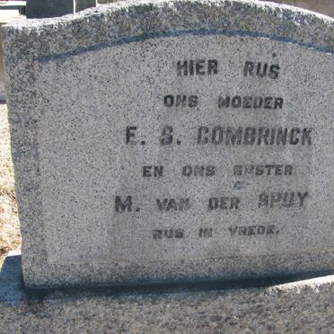 COMBRINCK E.S. :: VAN DER SPUY M.