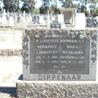 DIPPENAAR Hermanus Lambertus 1862-1943 &amp; Maria Wilhelmina LATEGAN 1889-1957