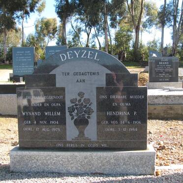 DEYZEL Wynand Willem 1904-1975 &amp; Hendrina P. VOS 1906-1984