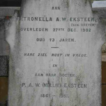 EKSTEEN Petronella A.W. nee DREYER -1902 :: EKSTEEN P.A.W. 1861-1951