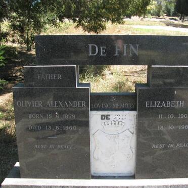 FIN Olivier Alexander, de 1879-1960 &amp; Elizabeth KUIT 1902-1981